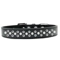 Unconditional Love Sprinkles Pearl & Clear Crystals Dog CollarBlack Size 16 UN797369